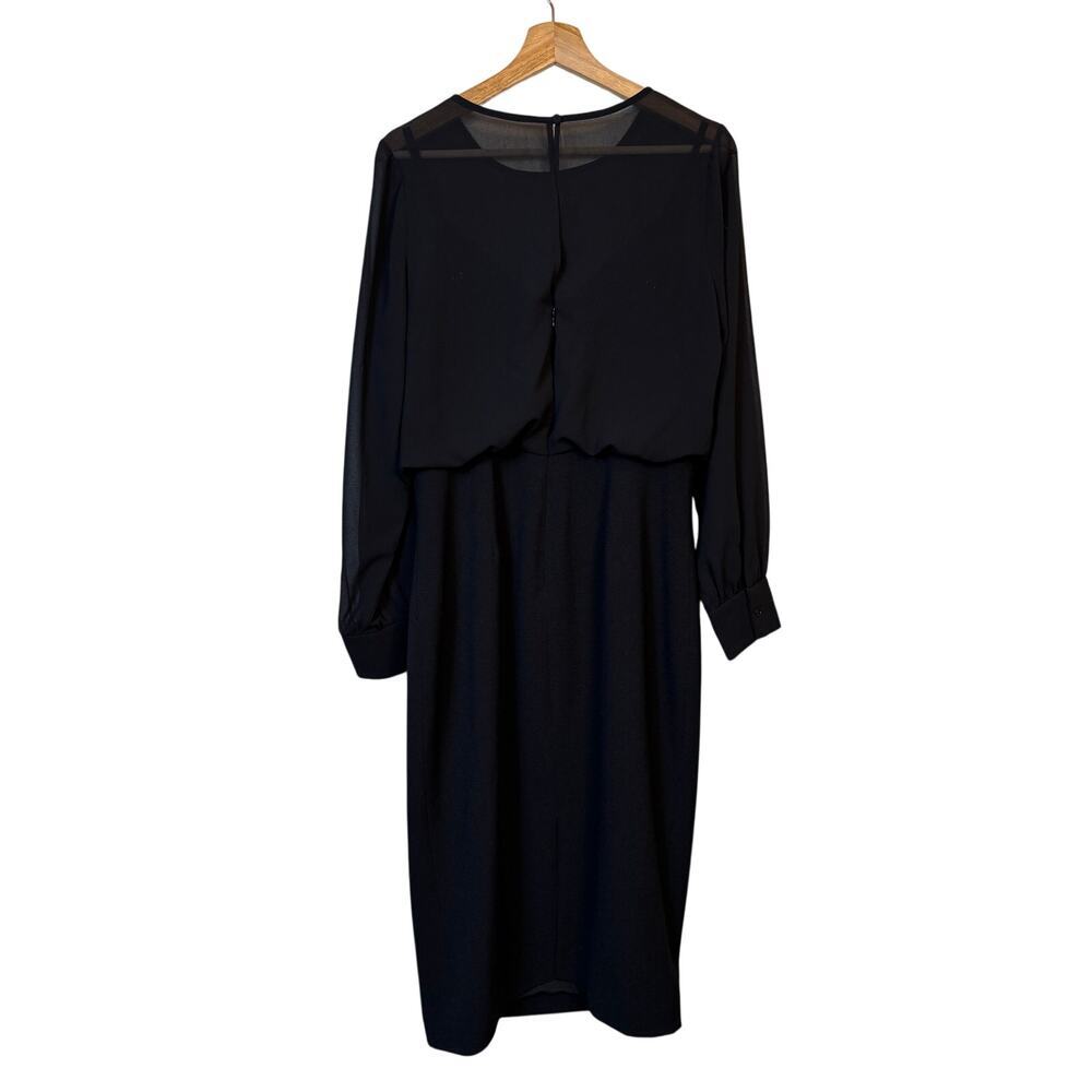 Dress The Population Pilar Midi Dress Size Large Black Special Occasion Formal - Picture 5 of 12